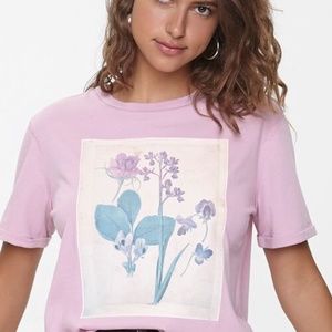 Forever 21  Floral Graphic Crew Tee